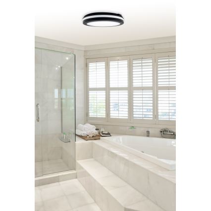Top Light - LED таванно осветително тяло за баня COMET LED/40W/230V 3000/4000/6500K IP54 черно Ø 40 см