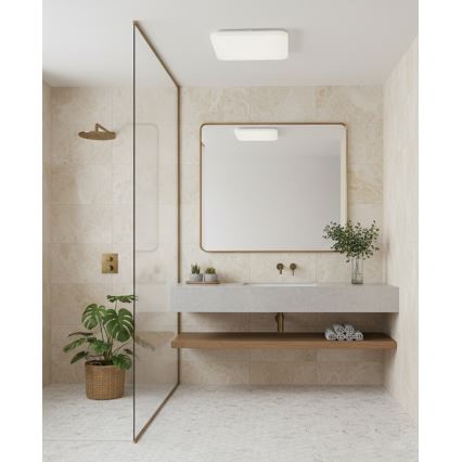Top Light - LED таванно осветително тяло за баня DUNAJ LED/18W/230V 3000/4000/6500K IP44 27,5x27,5 cm бяло
