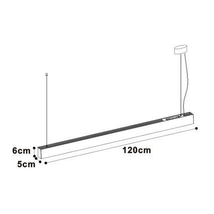 Top Light - LED Таванно повърхностно/подвесно осветително тяло HORIZON LED/40W/230V 3000/4000/6500K бяло