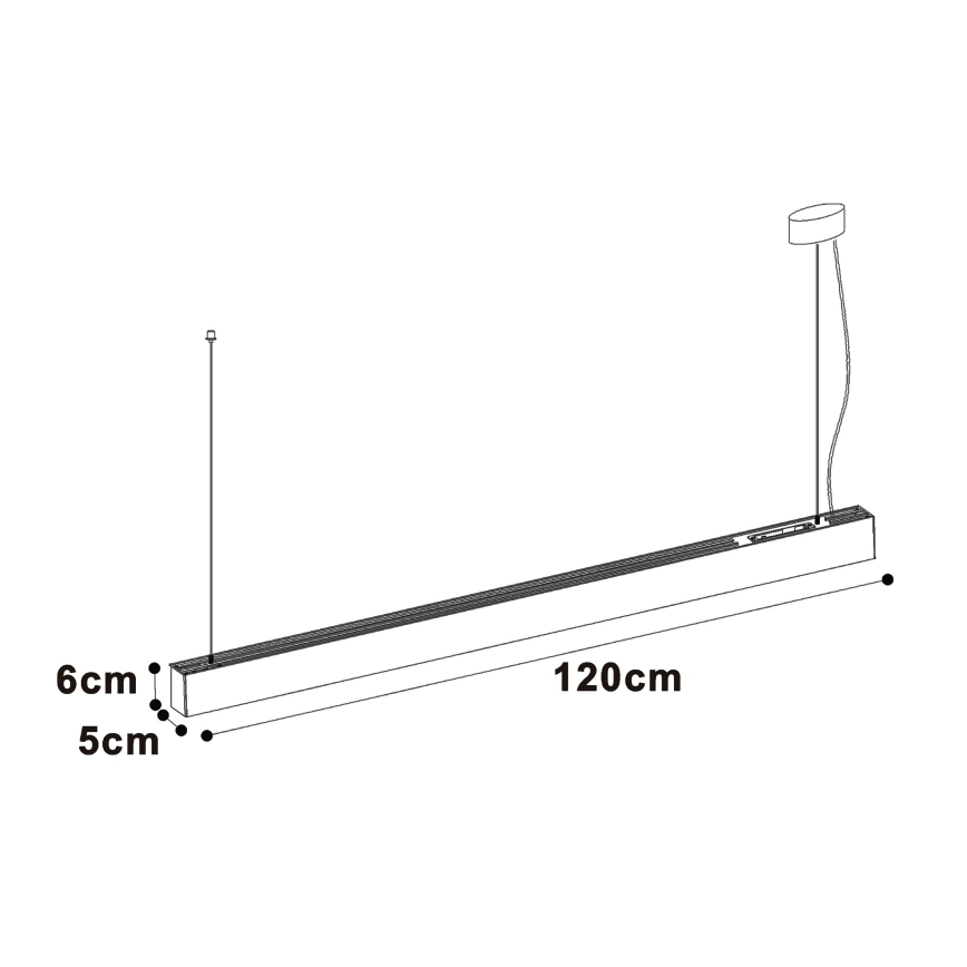 Top Light - LED Таванно повърхностно/подвесно осветително тяло HORIZON LED/40W/230V 3000/4000/6500K бяло