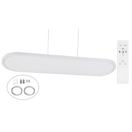 Top Light - Димируемо таванно повърхностно/висящо осветително тяло OVAL LED/36W/230V 3000-6500K бяло + дистанционно управление