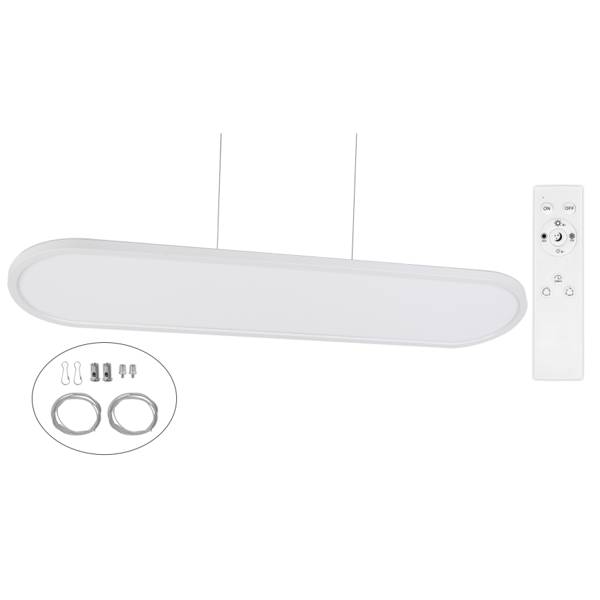 Top Light - Димируемо таванно повърхностно/висящо осветително тяло OVAL LED/36W/230V 3000-6500K бяло + дистанционно управление