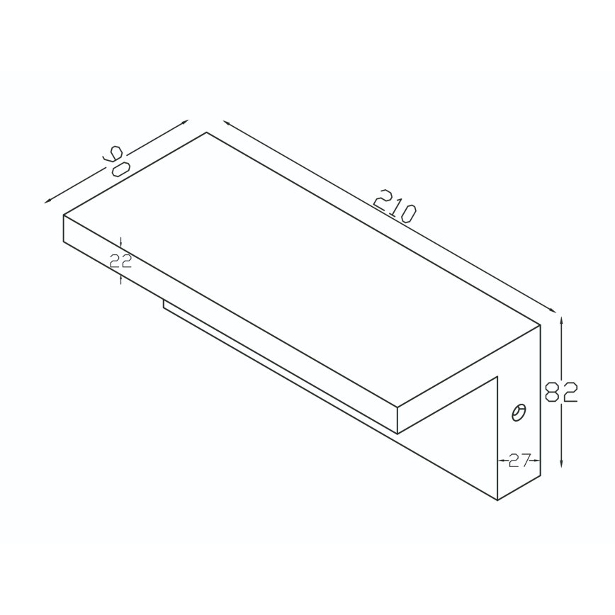 Top Light - LED външно стеннo осветително тяло ELON LED/10W/230V 3000/4000/6000K IP54 черно