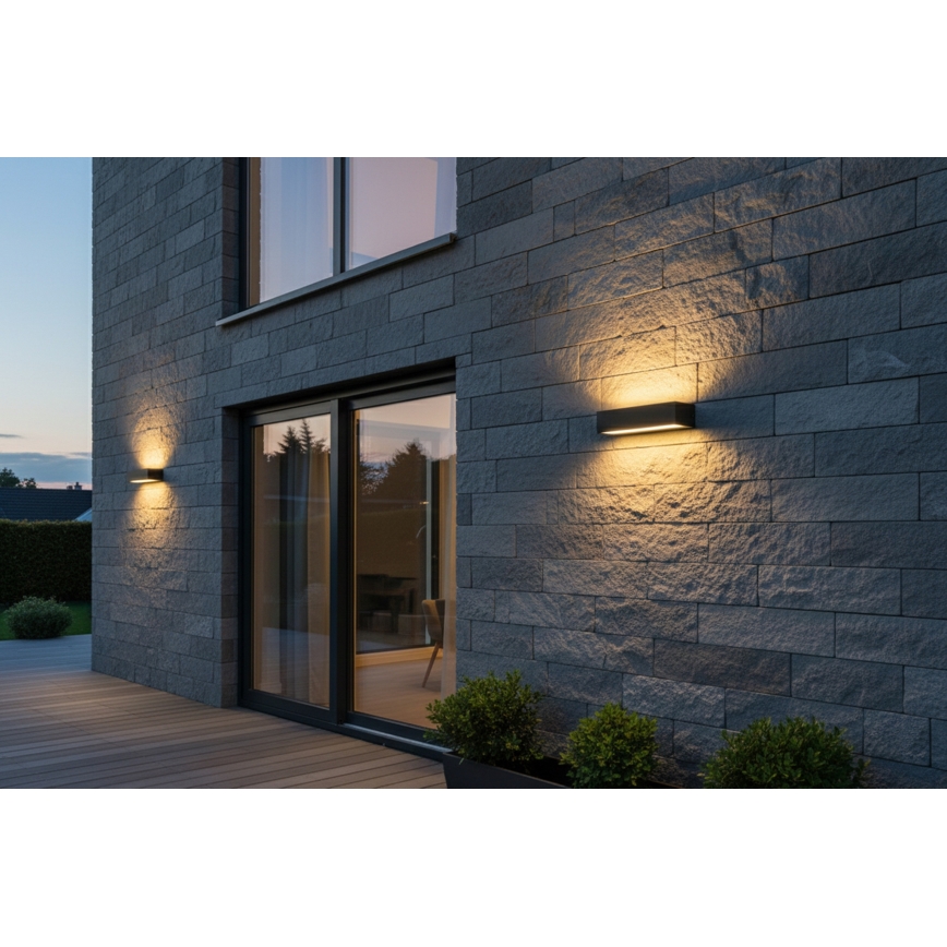 Top Light - LED външен стенен осветител IMOLA LED/16W/230V 3000/4000/6000K IP54 30 см черен