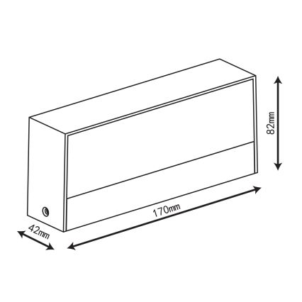 Top Light - LED външно стенно осветително тяло IMOLA LED/10W/230V 3000/4000/6000K IP54 17 cm черно