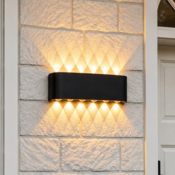 Top Light - LED външно стенно осветително тяло RAY LED/10W/230V 3000/4000/6500K IP54 черно