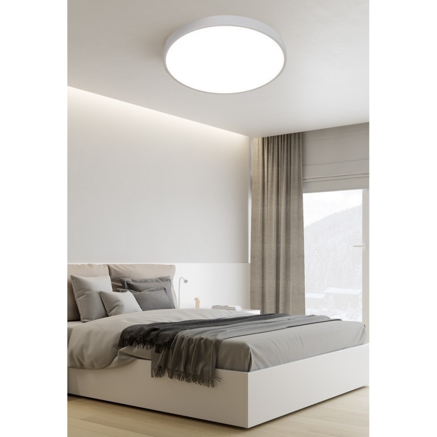 Top Light Metal 40B + д.у. - LED Димируем плафон METAL LED/51W/230V бял + дистанционно управление