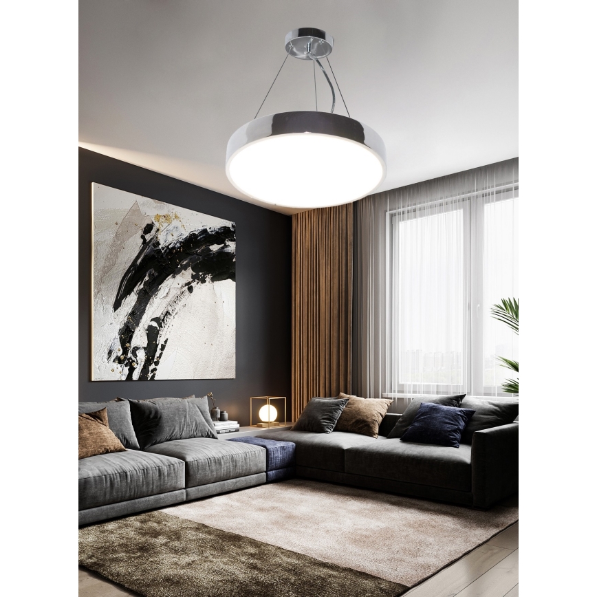 Top Light Метален 40CRZ + д.у. - LED Димируем пендел METAL LED/51W/230V лъскав хром + дистанционно управление