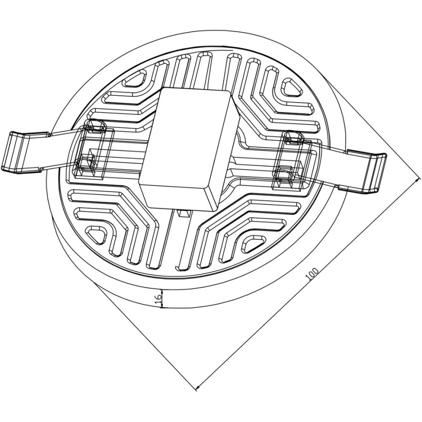 Top Light POLAR K 10 - LED лампа за окачен таван POLAR LED/10W/230V