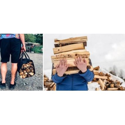 Торба за дърва за камина 100x45 см черен