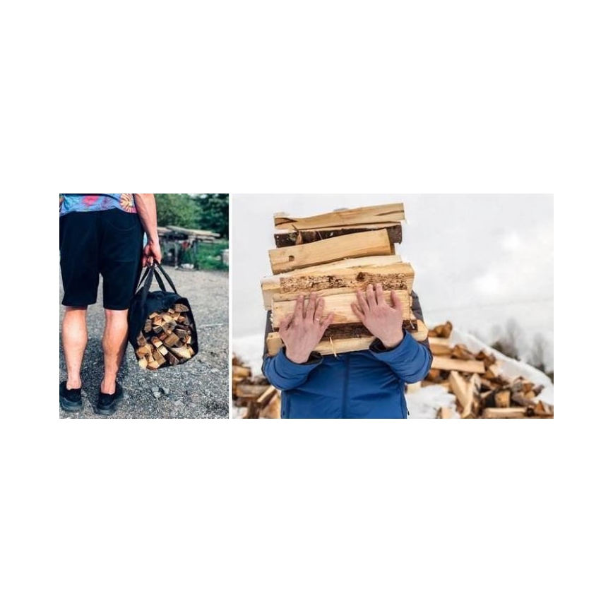 Торба за дърва за камина 100x45 см черен