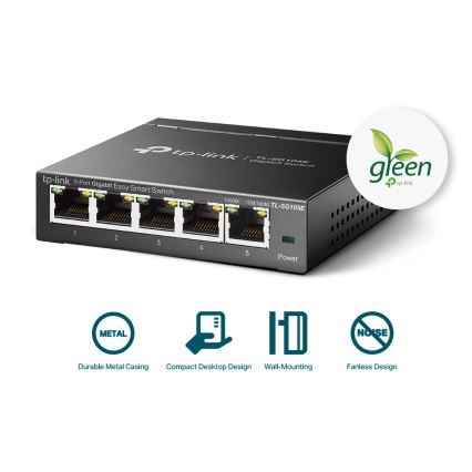 TP-Link - 5-портов гигабитов Easy Smart суич