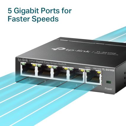 TP-Link - 5-портов гигабитов Easy Smart суич