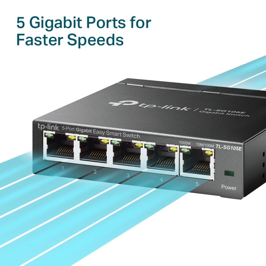 TP-Link - 5-портов гигабитов Easy Smart суич
