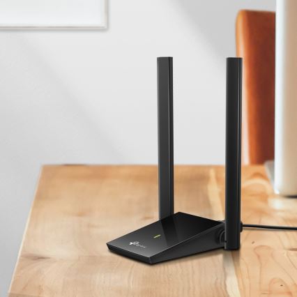 TP-Link - Безжичен USB мрежов адаптер с антени с висок коефициент на усилване Archer T4U Plus Wi-Fi