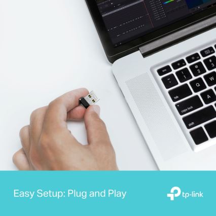 TP-Link - Безжичен Wi‑Fi 6 USB нано адаптер Archer TX1U Nano