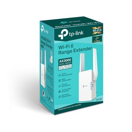 TP-Link - Двуленточен Wi-Fi 6 удължител RE705X