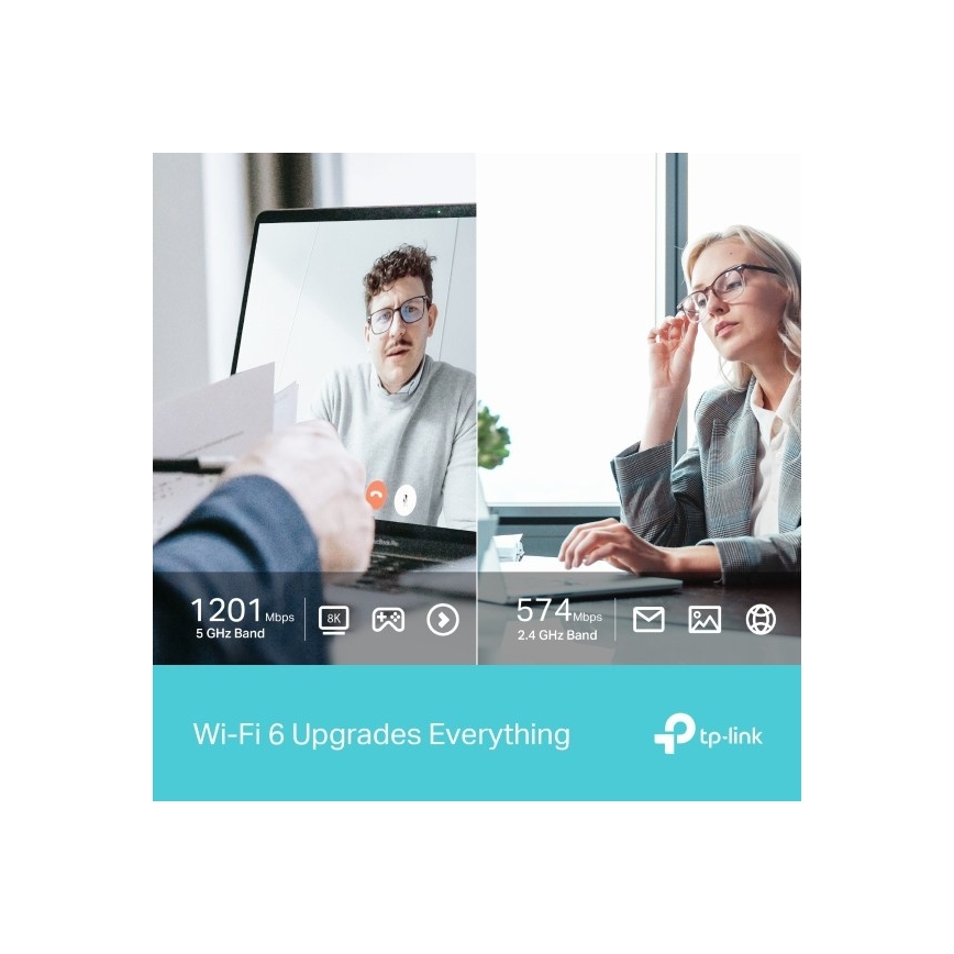 TP-Link - Двулентов безжичен USB адаптер с Wi-Fi 6