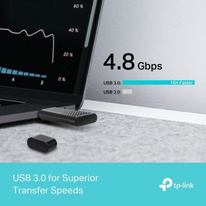 TP-Link - Двулентов безжичен USB адаптер с Wi-Fi 6