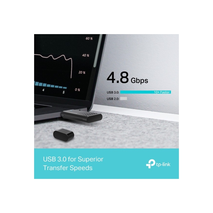 TP-Link - Двулентов безжичен USB адаптер с Wi-Fi 6