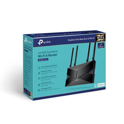 TP-Link - Двулентов Wi-Fi 6 рутер Archer AX23