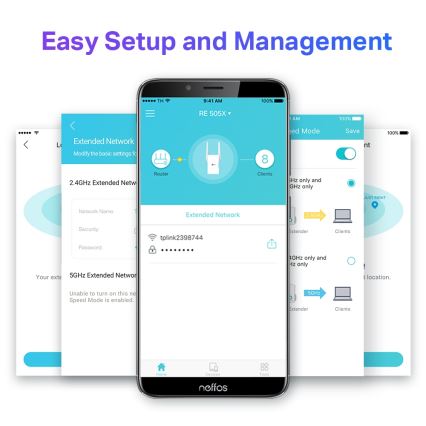 TP-Link - Двулентов Wi-Fi 6 удължител RE505X
