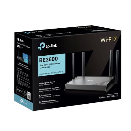 TP-Link - Двулентов Wi-Fi 7 рутер Archer BE220