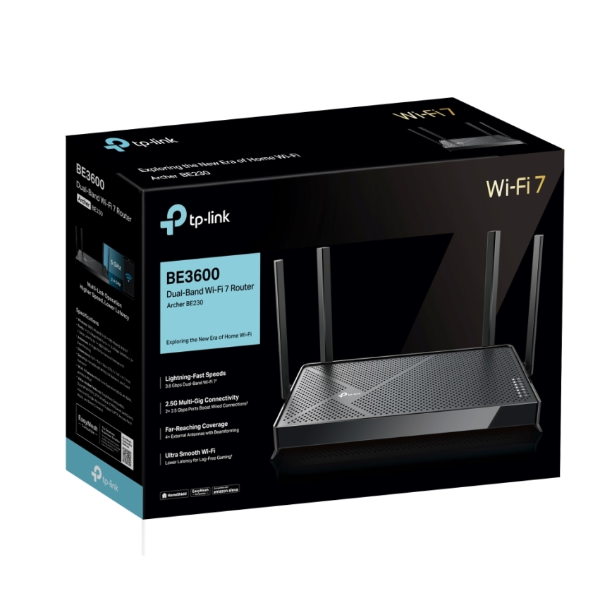 TP-Link - Двулентов Wi‑Fi 7 рутер Archer BE230