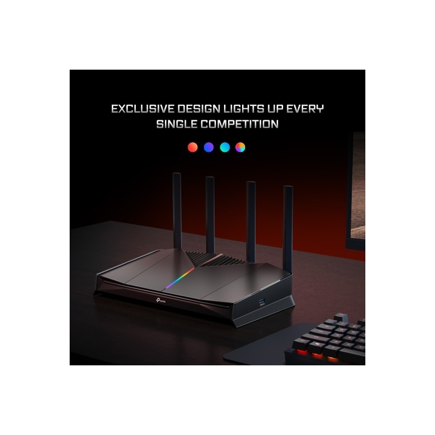 TP-Link - Геймърски двулентов Wi-Fi 7 рутер Archer GE230
