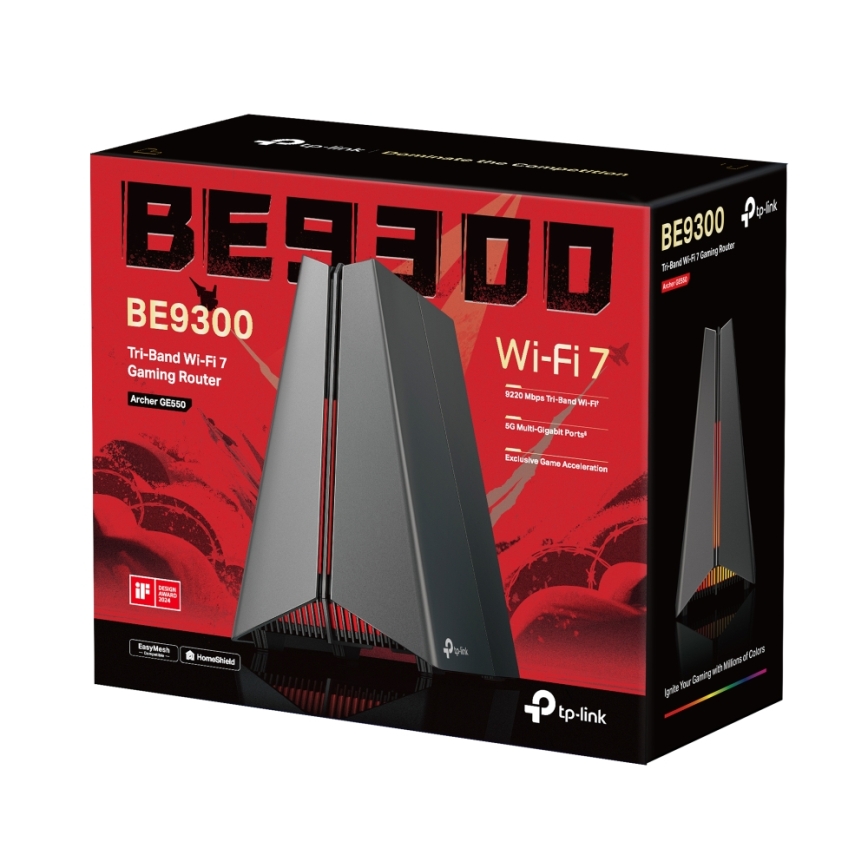 TP-Link - Геймърски трилентов Wi-Fi 7 рутер Archer GE550