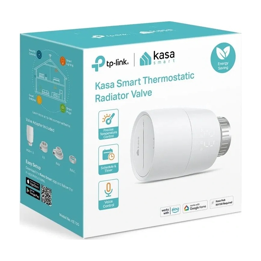 TP-Link - Интелигентна термостатична глава с LCD дисплей 2xAA Tuya