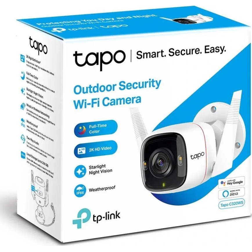 TP-Link - умна външна камера със сензор IP66 Wi-Fi