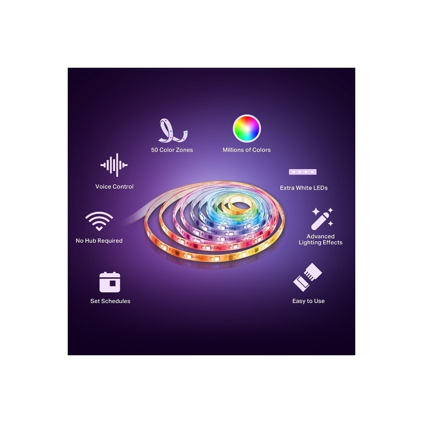 TP-Link - LED RGBW димируема лента 5 m LED/13W/230V Wi-Fi