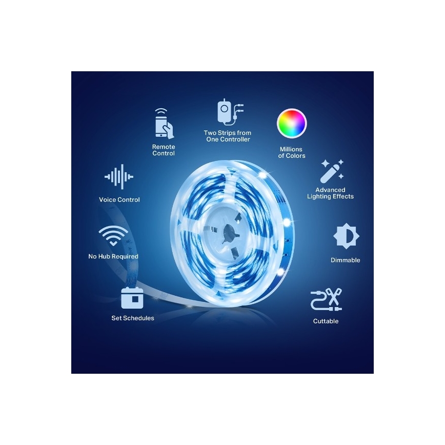TP-Link - LED RGBW димируема лента 5 m LED/20,5W/230V Wi-Fi