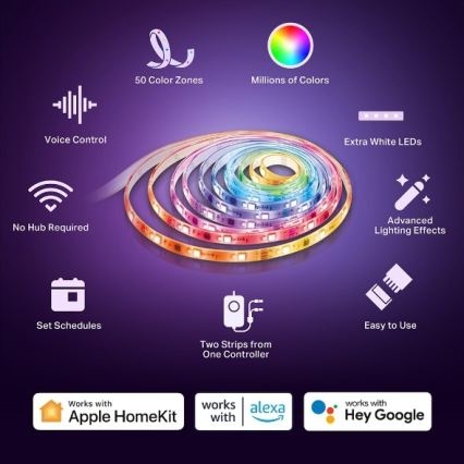 TP-Link - LED RGBW димируема лента 5 m LED/24W/230V Wi-Fi