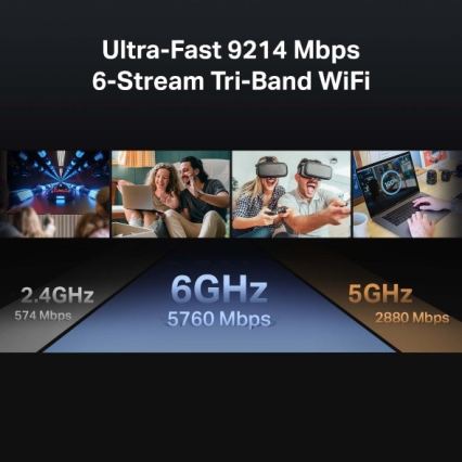 TP-Link - Три-лентов Wi-Fi 7 роутер Archer BE550