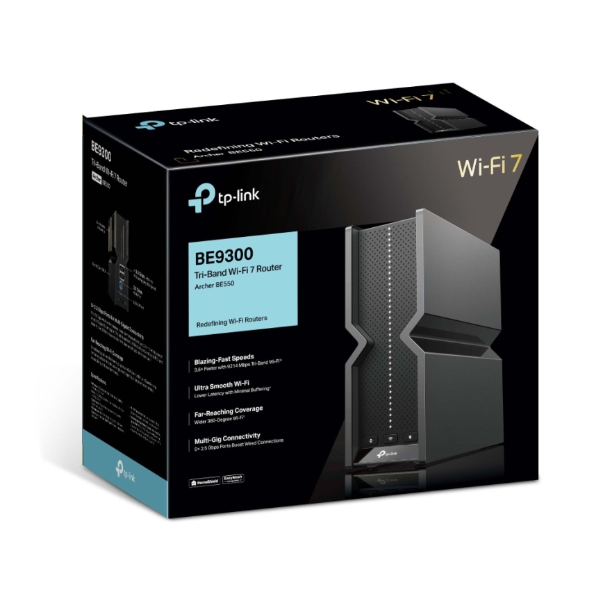 TP-Link - Три-лентов Wi-Fi 7 роутер Archer BE550
