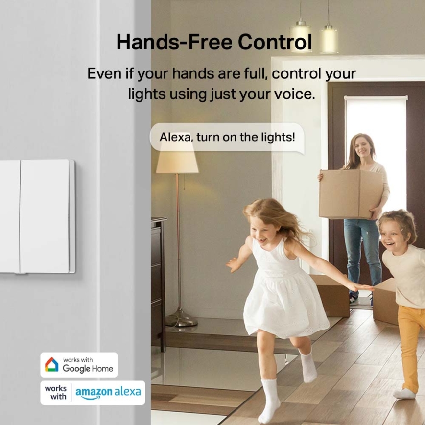 TP-Link - Умен двубутонен ключ за осветление 2xAAA Wi-Fi