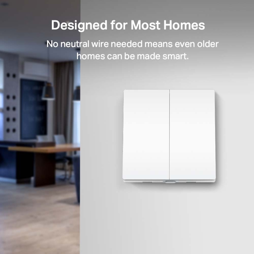 TP-Link - Умен двубутонен ключ за осветление 2xAAA Wi-Fi