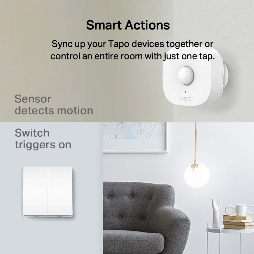 TP-Link - Умен двубутонен ключ за осветление 2xAAA Wi-Fi