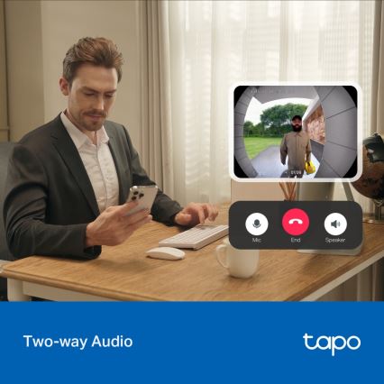 TP-Link - Умен мини видео звънец с Wi-Fi