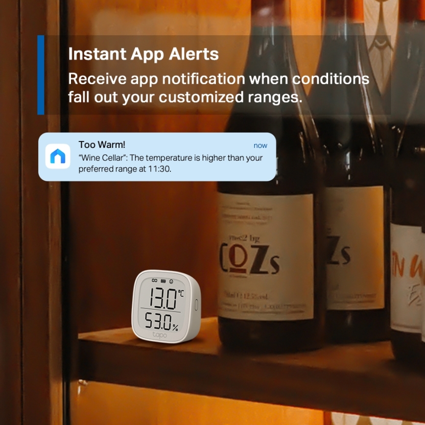TP-Link - Умен монитор за измерване на температура и влажност 2xAAA