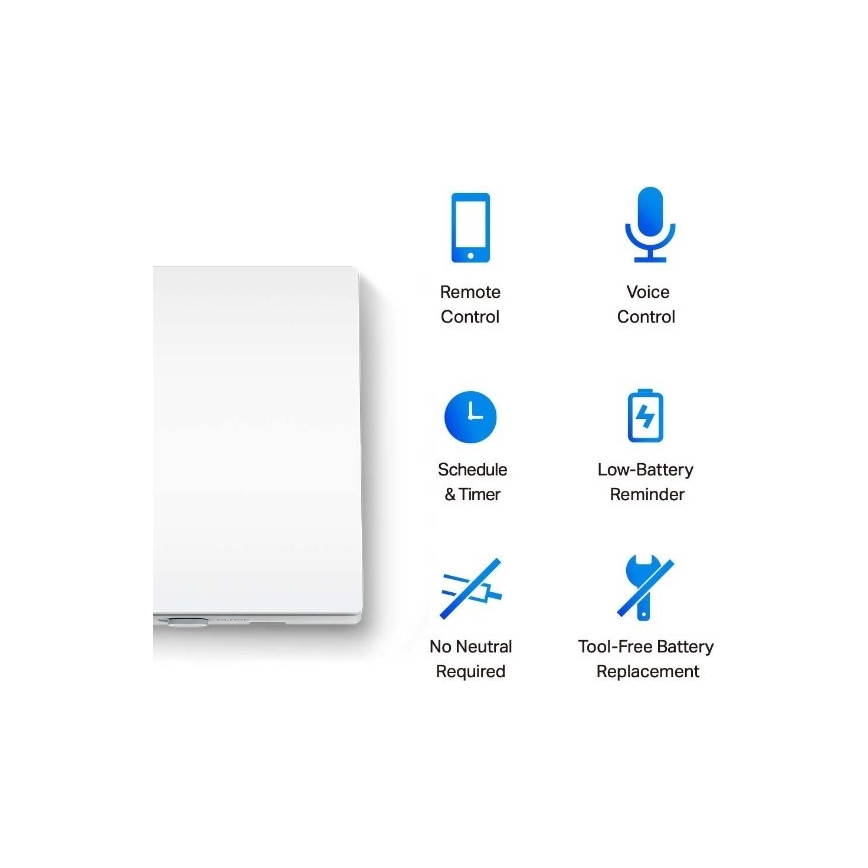TP-Link - Умен превключвател за осветление 2xAAA Wi-Fi