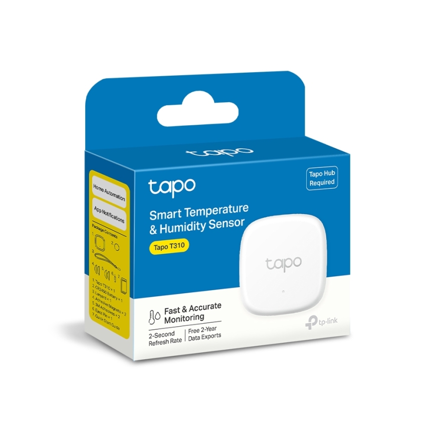 TP-Link - Умен сензор за измерване на температурата и влажността 1xCR2450 Wi-Fi