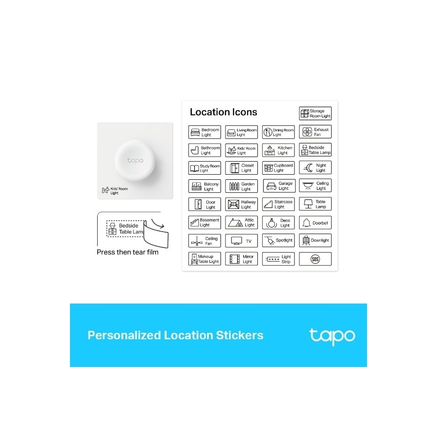 TP-Link - Умен сензорен димер 1xCR2032 Wi-Fi