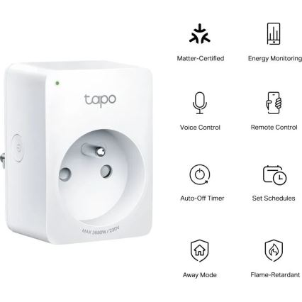 TP-Link - Умен контакт E MATTER 3680W Wi-Fi
