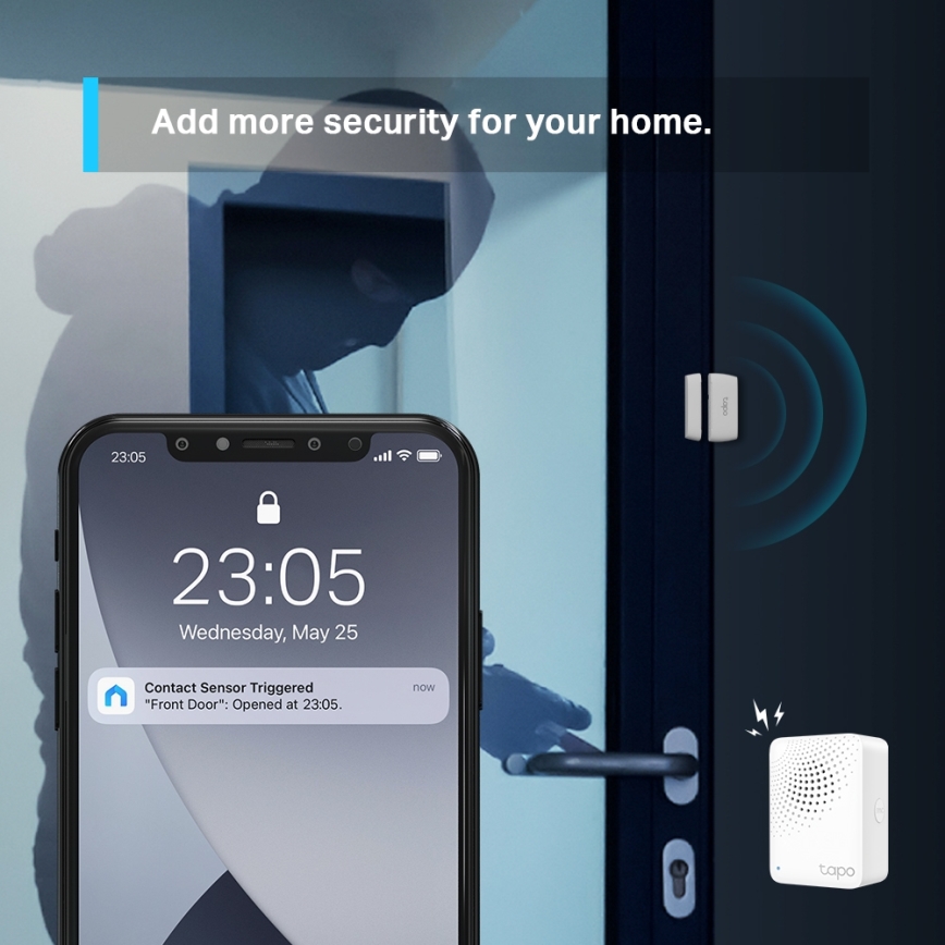 TP-Link - Умен контактен сензор 1xCR2032 Wi-Fi