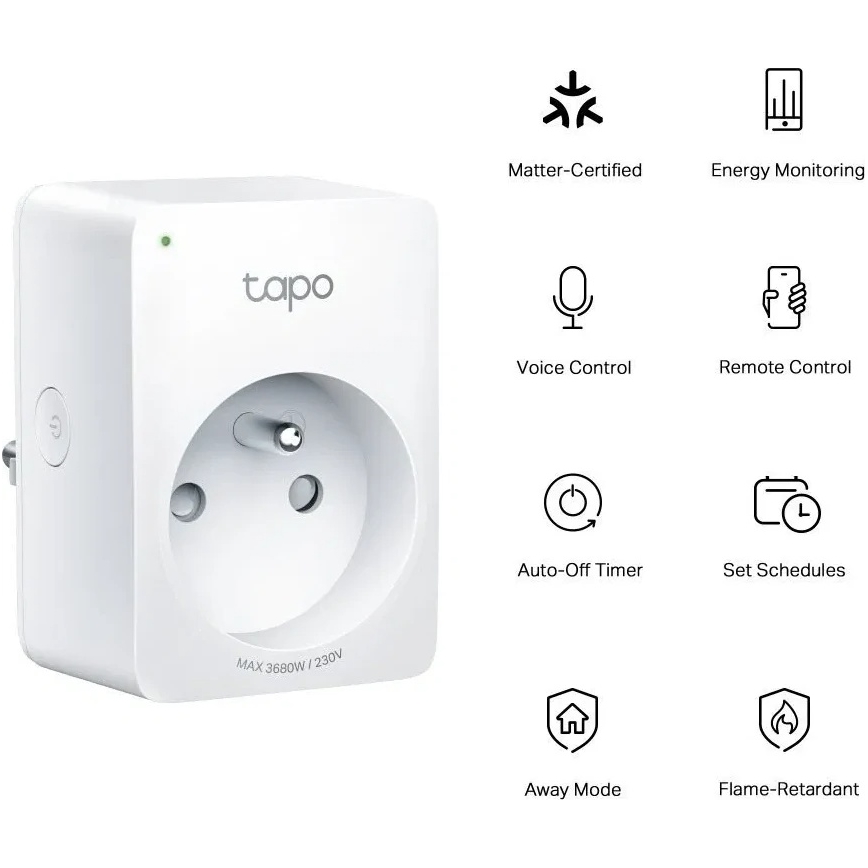 TP-Link - Умна розетка E MATTER 3690W Wi-Fi