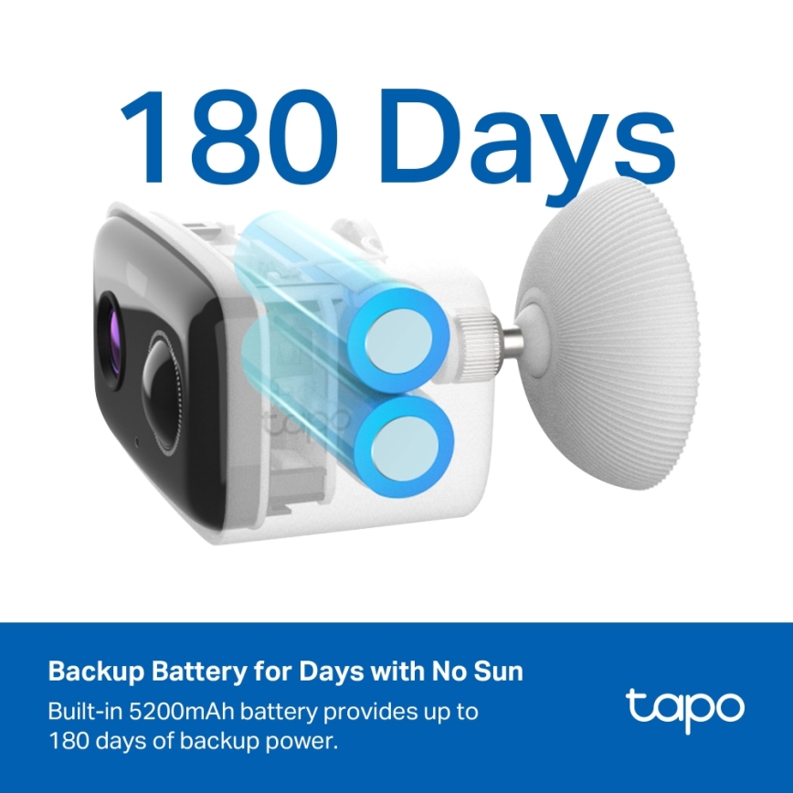 TP-Link - Умна соларна камера 5200 mAh 5V IP65 Wi-Fi