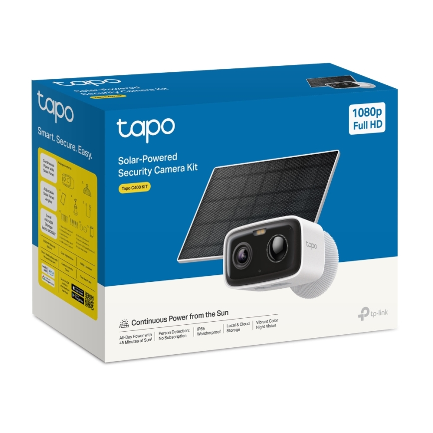 TP-Link - Умна соларна камера 5200 mAh 5V IP65 Wi-Fi